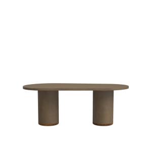 Table extérieure microciment couleur terre 180 cm
