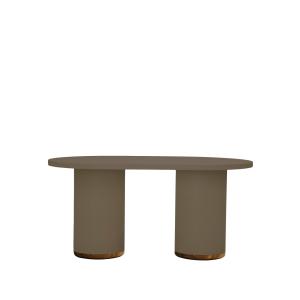 Table extérieure microciment couleur terre 200 cm