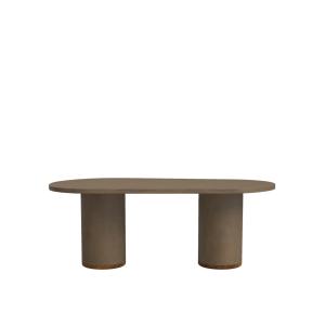 Table extérieure microciment couleur terre 220 cm