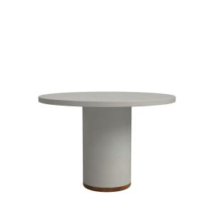 Table extérieure microciment gris pierre 110 cm