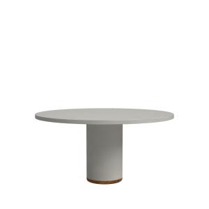 Table extérieure microciment gris pierre 150 cm