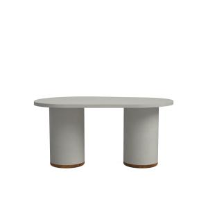 Table extérieure microciment gris pierre 160 cm