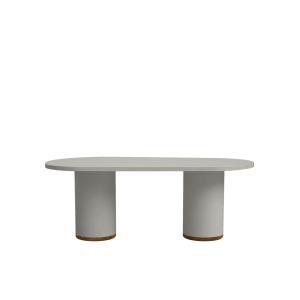 Table extérieure microciment gris pierre 200 cm