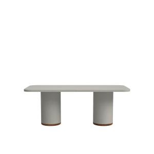 Table extérieure microciment gris pierre 220 cm