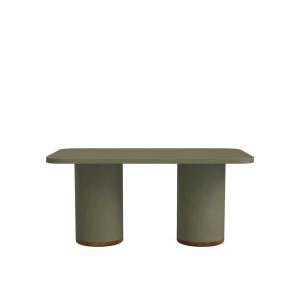 Table extérieure microciment vert olive 160 cm