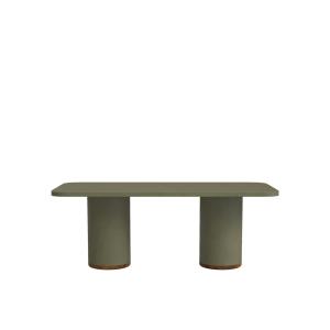 Table extérieure microciment vert olive 220 cm