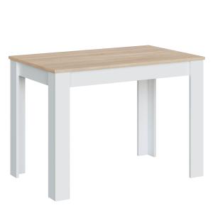 Table fixe couleur chêne et blanc, Table de cuisine, longue…