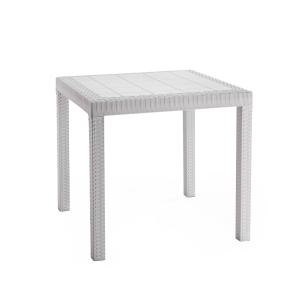 Table fixe d'extérieur 80x80h74 cm blanc