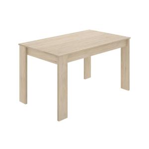 Table fixe effet bois beige 139x81h77 cm