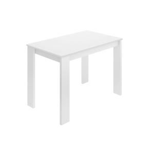 Table fixe effet bois blanc 121x67 cm