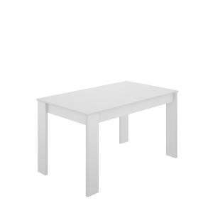 Table fixe effet bois blanc 159x81 cm