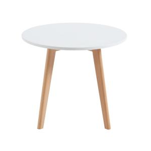 Table fixe effet bois , blanc