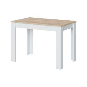 Table fixe effet bois blanc, beige 109x67cm