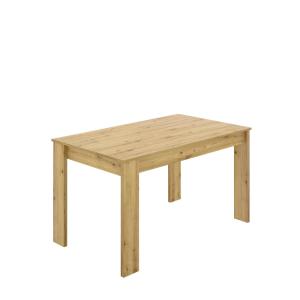 Table fixe effet bois de chêne noué 139x81