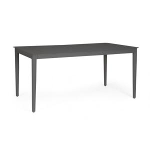 Table fixe en aluminium anthracite 160x90 cm