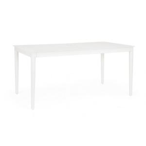 Table fixe en aluminium blanc 160x90 cm