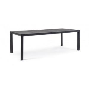Table fixe en céramique et structure en aluminium anthracit…