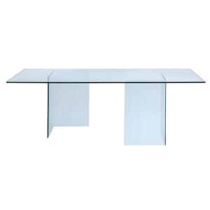 Table fixe verre trempé transparent