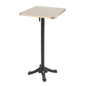 Table haute 60 cm inclinable plateau marbre terrazzo/doré e…