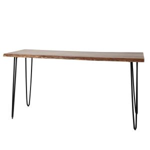 Table haute bords naturels en acacia massif L180cm