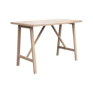 Table haute de jardin bois d'acacia 4 places naturel