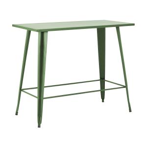 Table haute de jardin en acier vert cactus