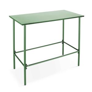 Table haute de jardin en métal vert cactus 120 cm