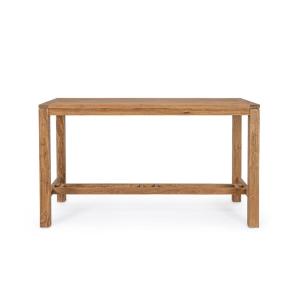 Table haute de jardin rectangulaire en teck recyclé L180