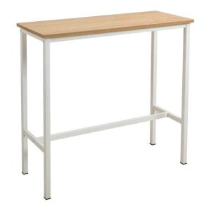 Table haute en aggloméré et métal 100 x 40 x 90 cm mola whi…