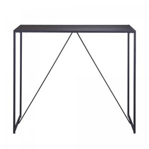 Table haute en métal et bois noir