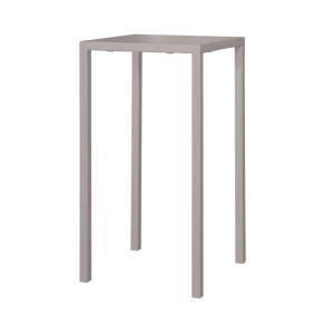 Table haute en métal gris tourterelle 70x70 cm, empilable