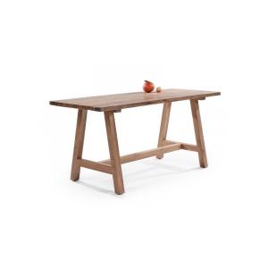 Table haute en teck massif brut
