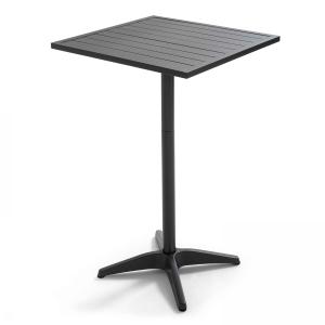 Table haute mange debout en aluminium noir