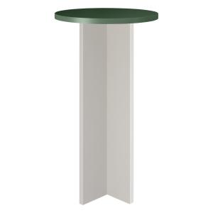 Table haute ronde 60 cm cèdre et taupe