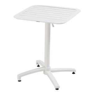 Table inclinable de terrasse 60 x 60 cm blanc