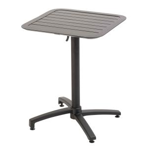 Table inclinable de terrasse 60 x 60 cm noir