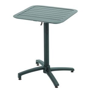 Table inclinable de terrasse 60 x 60 cm vert foncé