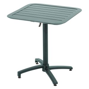 Table inclinable de terrasse 70 x 70 cm vert foncé