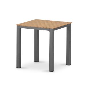 Table jardin imitacion en bois et alluminium anthracite 70x…