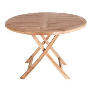 Table jardin ronde Ø100cm teck naturel