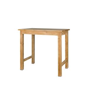 Table mange-debout rectangulaire repose-pieds bois massif