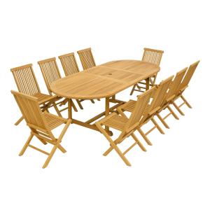 Table ovale   10 chaises