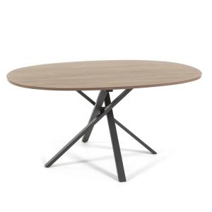 Table ovale 150x100 cm avec pieds en métal et plateau effet…
