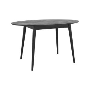 Table ovale 6 personnes en bois noir 130 cm