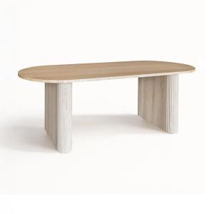 Table ovale en bois clair 220cm