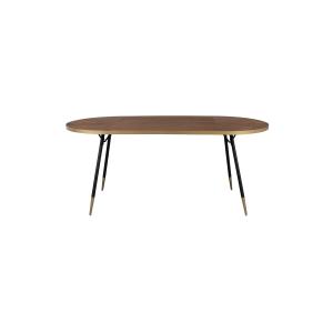 Table ovale en bois marron