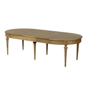 Table ovale en chêne 3 rallonges 4/10 couverts teinte clair…