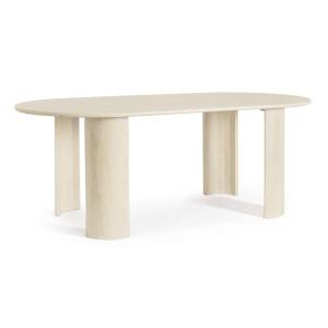Table ovale naturelle 210×100 en bois de manguier