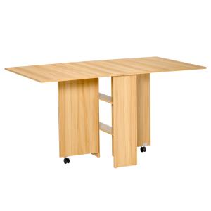 Table pliable 4 personnes 2 étagères intégrées aspect bois…