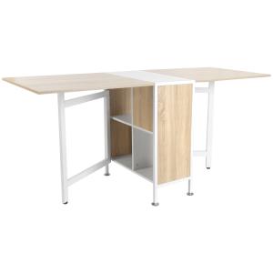 Table pliable 4 personnes 4 niches acier blanc aspect chêne…